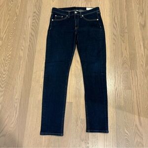 Rag & Bone high rise skinny jeans size 30 women’s 10 dark blue denim excellent